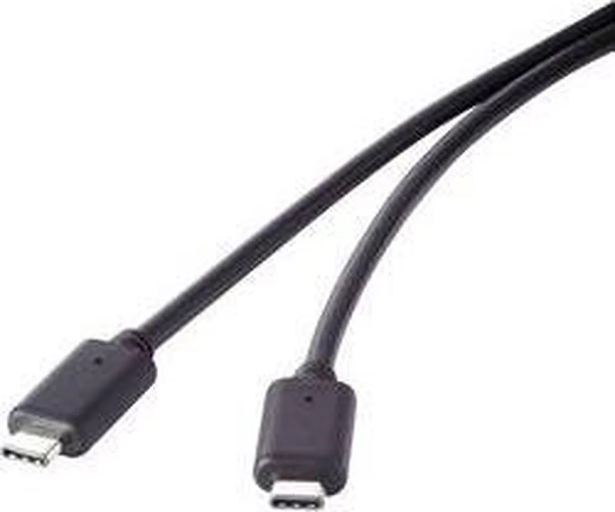 USB-kabel USB 3.2 Gen2x2 USB-C® stik, USB-C® stik 1.50 m Sort forgyldte stik RF-4381074 fra Renkforce i Sort – produktbillede