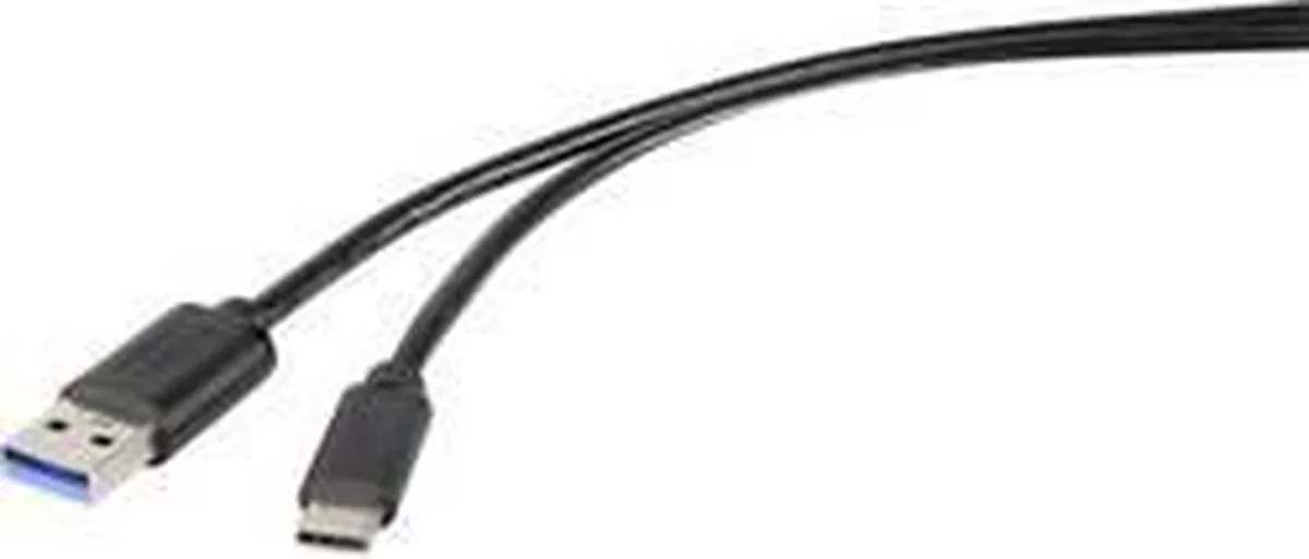 RF-4535908 USB-kabel USB 3.2 Gen1 USB-A stekker, USB-C stekker 3.00 m från Renkforce i Svart – produktbild