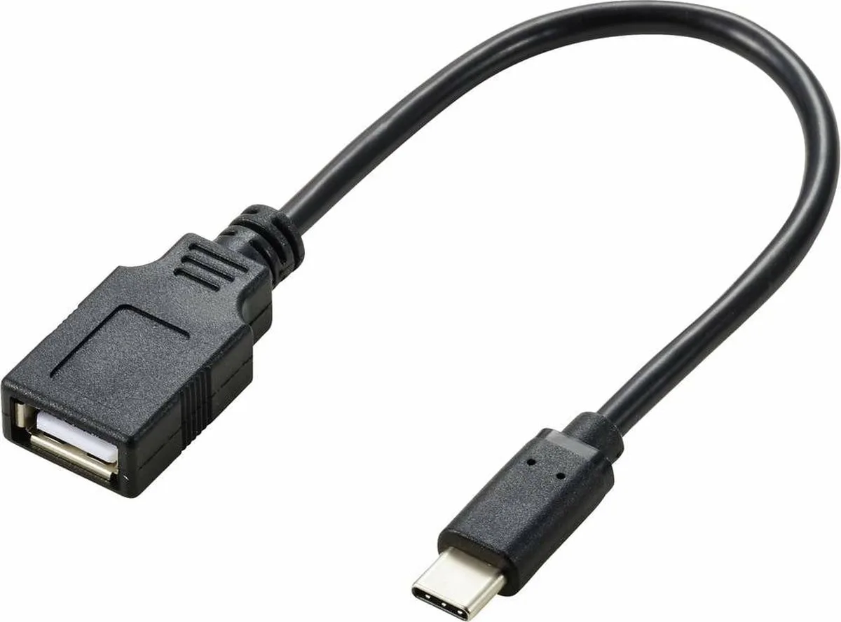 RF-5720376 USB-kabel USB 2.0 0,15 m USB A USB C fra Renkforce i Sort – produktbillede