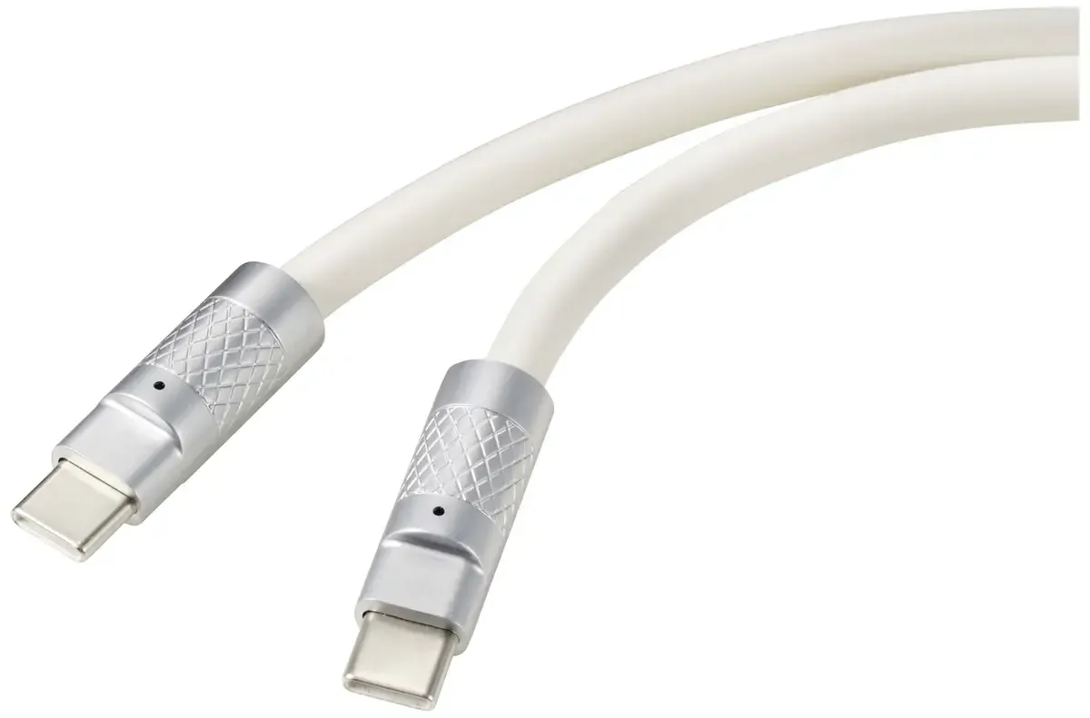 USB-C kabel USB 2.0 USB-C® stik, USB-C® stik 0.50 m Hvid RF-6056874 fra Renkforce i Hvid – produktbillede