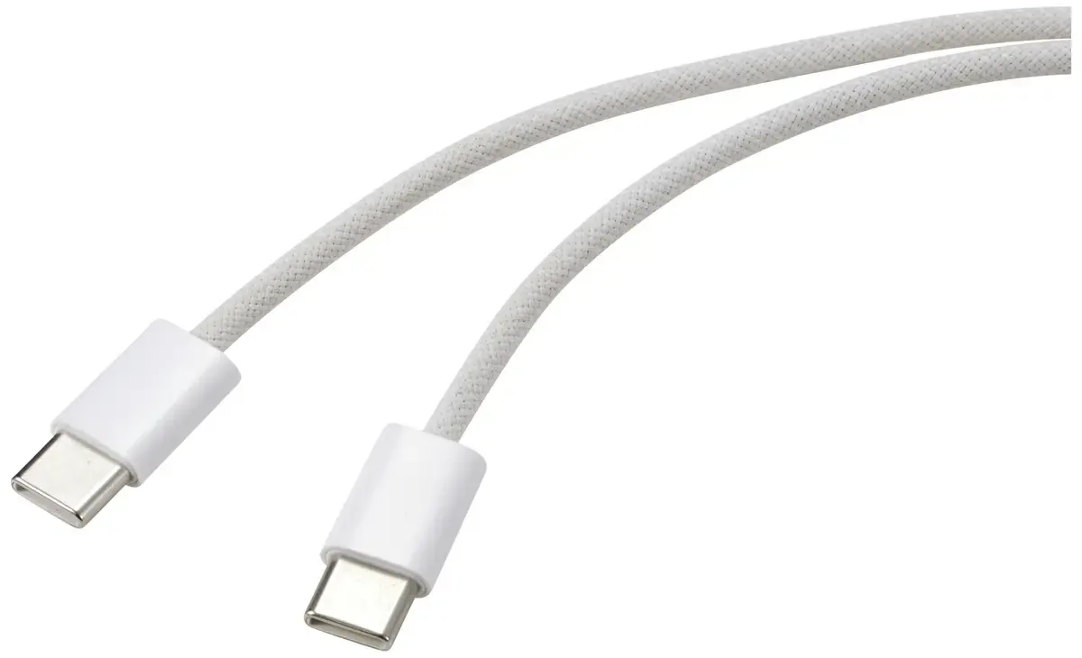 RF-6056880 USB-kabel USB-C stekker, USB-C stekker 3.00 m Verdraaide paren från Renkforce i Vit – produktbild