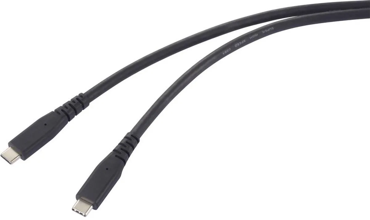 RF-6662038 USB-C-kabel USB 4.0 USB-C 0.50 m TPE-mantel från Renkforce i Svart – produktbild