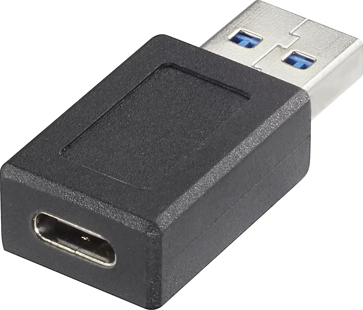 USB Adapter [1x USB 3.2 Gen 1 stik A (USB 3.0) - 1x USB-C® bøsning] fra Renkforce i Sort – produktbillede