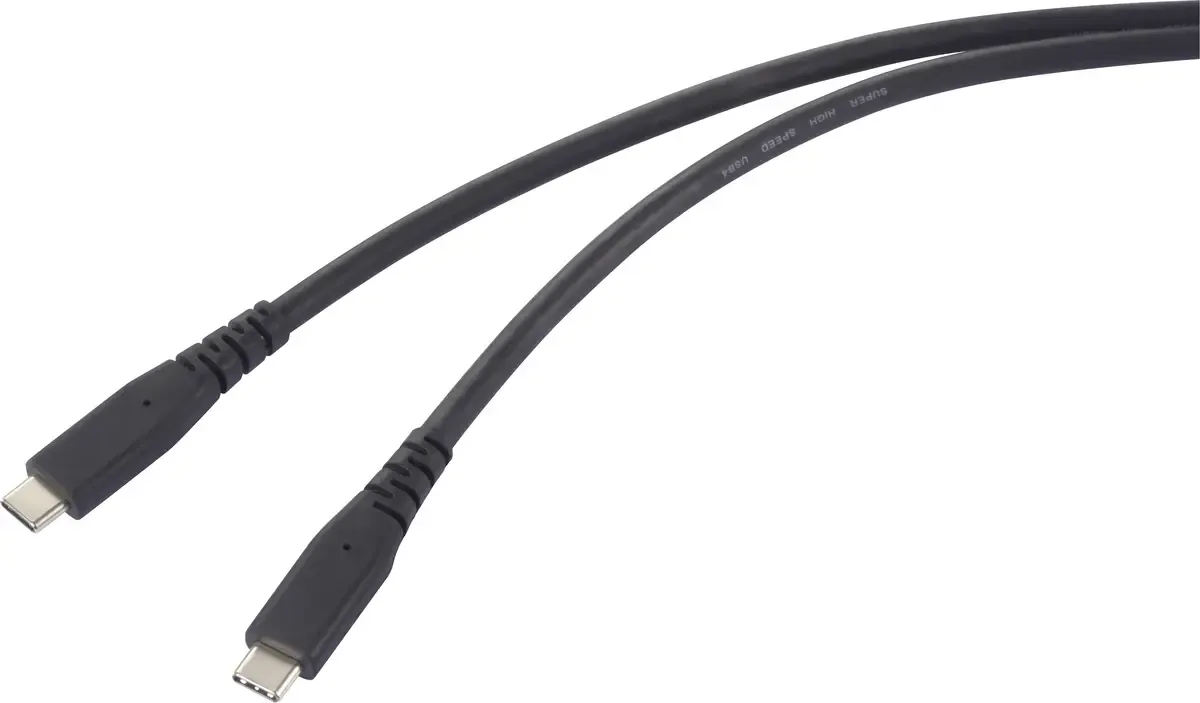 USB-C kabel USB4™ USB-C® 1.00 m TPE-kappe RF-6662040 de Renkforce en Noir – photo produit