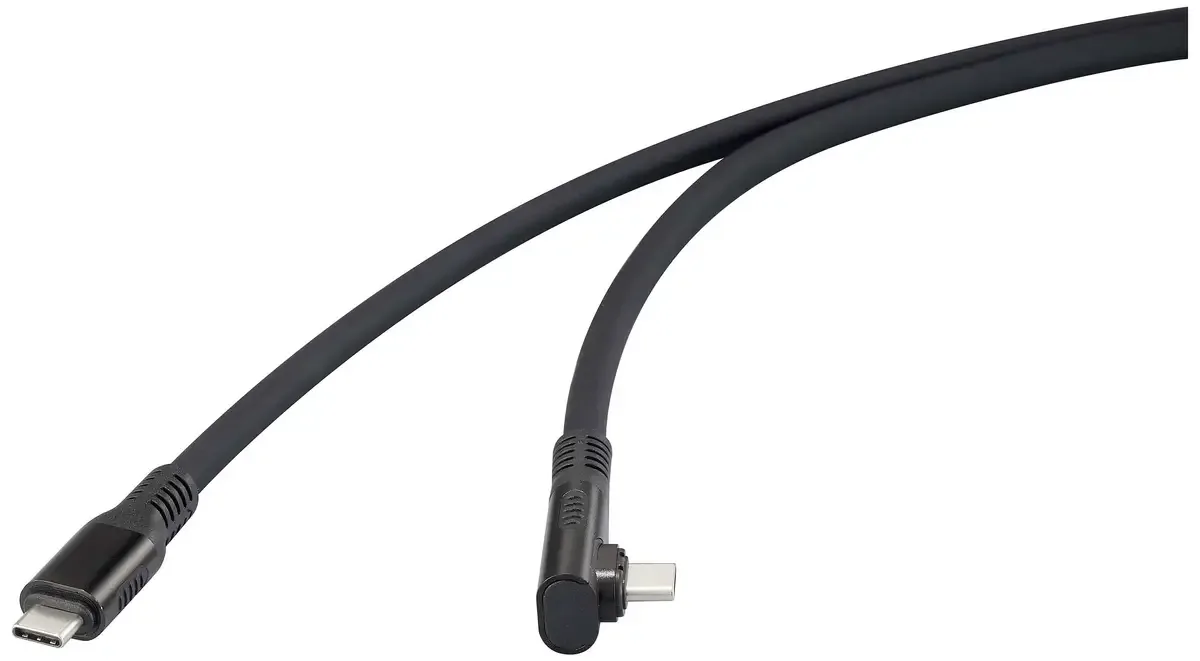 USB-C kabel USB4™ USB-C® stik 1.00 m 8K UHD, Magnetisk stik RF-6438138 von Renkforce in Schwarz – Produktfoto