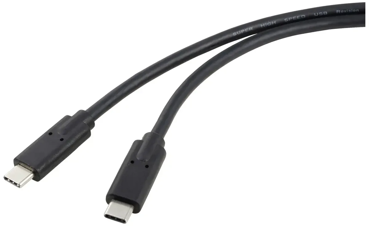 USB-C kabel USB4™ USB-C® stik, USB-C® stik 1.00 m dobbeltskærmet RF-5241746 från Renkforce i Svart – produktbild