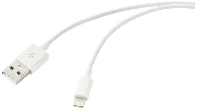 USB-kabel USB 2.0 USB-A-hanstik, Apple Lightning-stik 2.00 m Hvid (frosted) RF-5724086