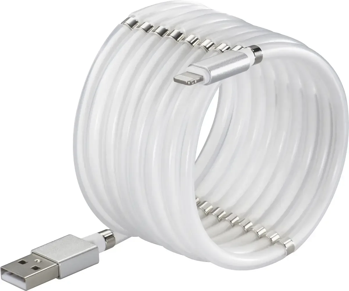 USB-kabel USB 2.0 USB-A-hanstik, Apple Lightning-stik 1.00 m TO-6897012 by Renkforce in White – product photo