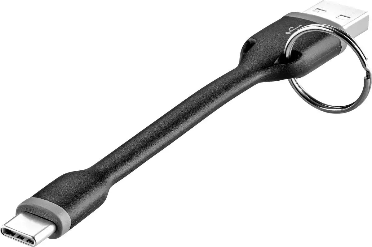 USB-kabel USB 2.0 USB-A-hanstik, USB-C® stik 0.10 m RF-3425172 från Renkforce i Svart – produktbild