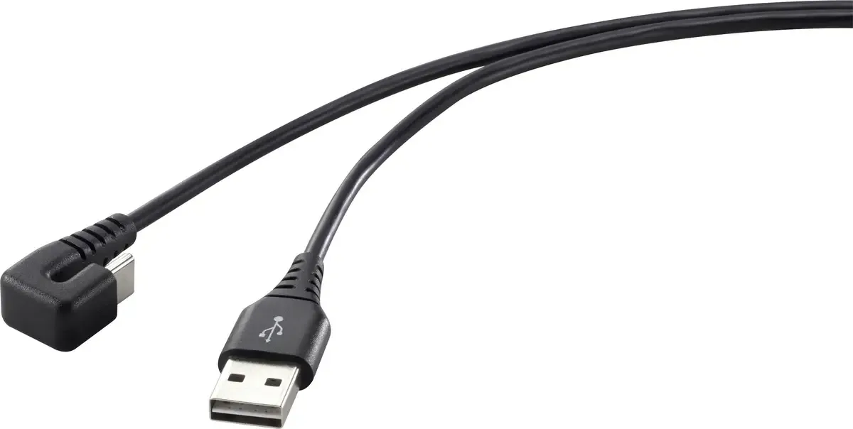 USB-kabel USB 2.0 USB-C-stekker, USB-A-stekker 1.00 m RF-4609276 van Renkforce in Zwart – productfoto