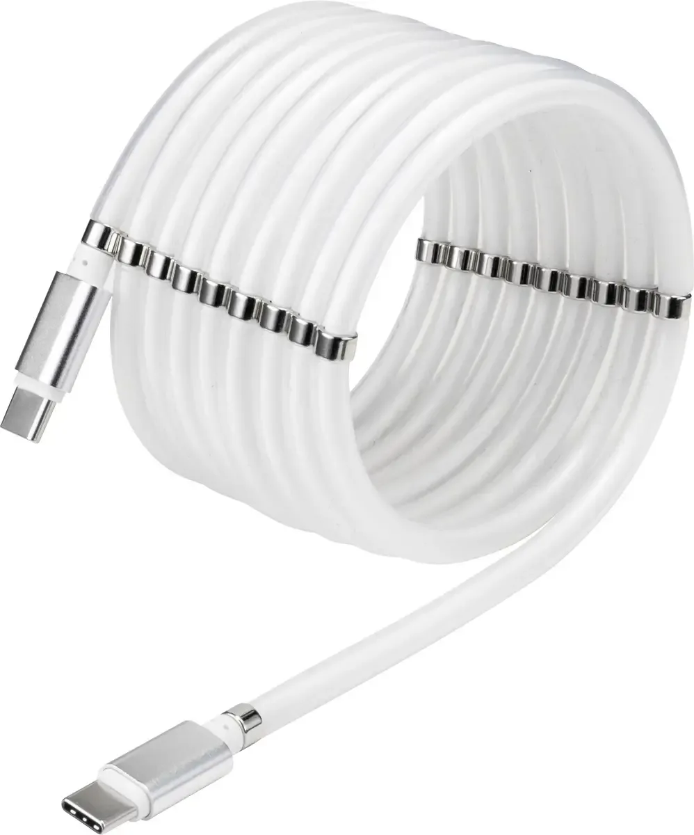 USB-kabel USB 2.0 USB-C-stekker, USB-C-stekker 2.00 m vergulde stekkers TO-6886785 van Renkforce in Wit – productfoto