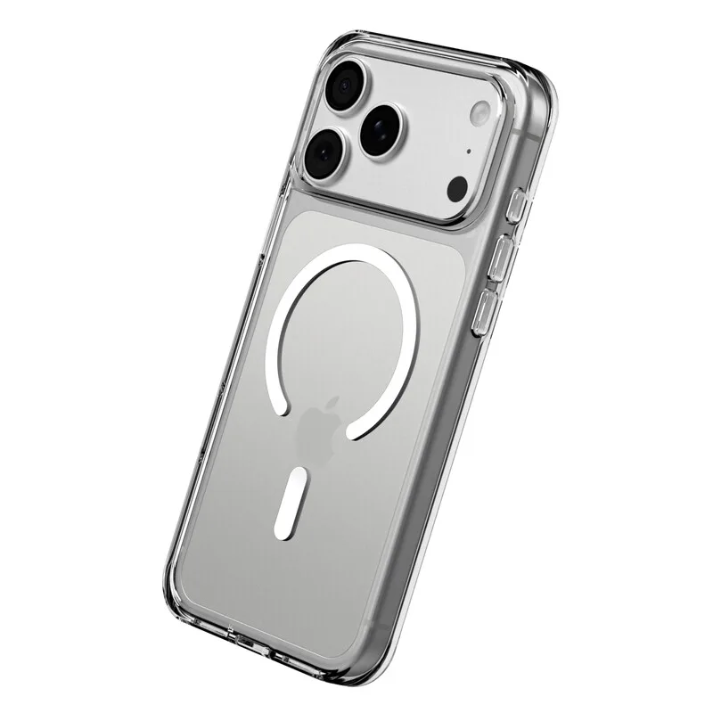 beschermhoes voor iPhone 17 Pro Max, MagSafe-compatibel, schokbestendig met valbescherming van militaire kwaliteit, helder, anti-vergeling, transparant von RhinoShield – Produktfoto