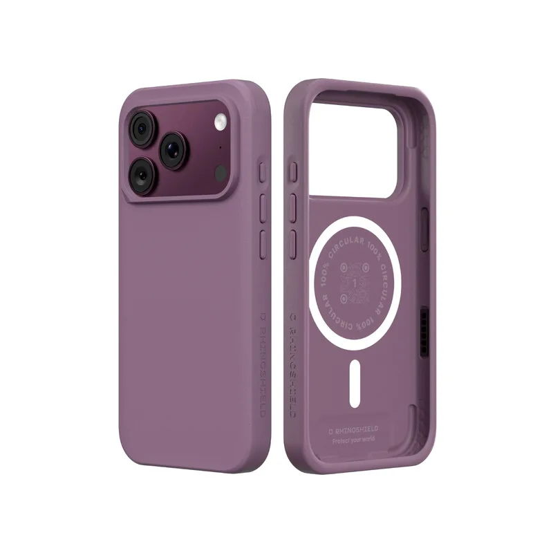 MagSafe Telefoonhoesje, compatibel met iPhone 17 Pro & iPhone 18 Pro, SolidX, versterkte schokabsorberende bescherming, minimalistisch en slank design met bescherming van militaire kwaliteit, Dusk Mauve van RhinoShield – productfoto