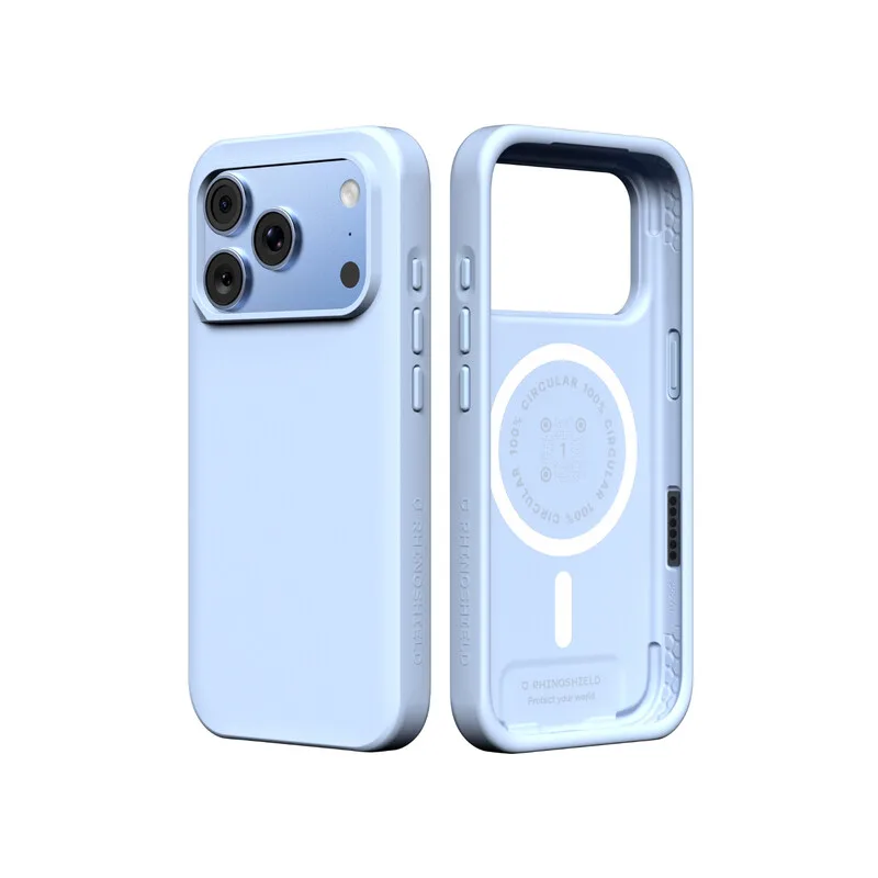 MagSafe Telefoonhoesje, compatibel met iPhone 17 Pro & iPhone 18 Pro, SolidX, versterkte schokabsorberende bescherming, minimalistisch en slank design met bescherming van militaire kwaliteit, gletsjerblauw von RhinoShield – Produktfoto