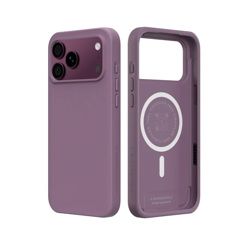 MagSafe Telefoonhoesje, compatibel met iPhone 17 Pro Max & iPhone 18 Pro Max, SolidX, versterkte schokabsorberende bescherming, minimalistisch en slank design met bescherming van militaire kwaliteit, Dusk Mauve by RhinoShield – product photo