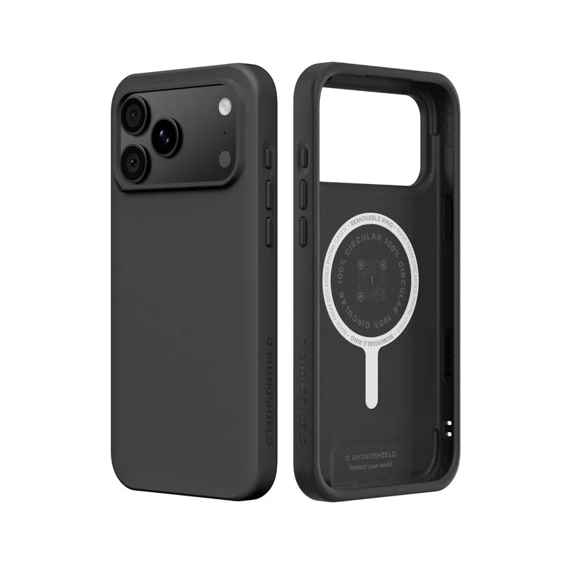 MagSafe Telefoonhoesje, compatibel met iPhone 17 Pro Max & iPhone 18 Pro Max, SolidX, versterkte schokabsorberende bescherming, minimalistisch en slank design met bescherming van militaire kwaliteit, klassiek zwart von RhinoShield – Produktfoto