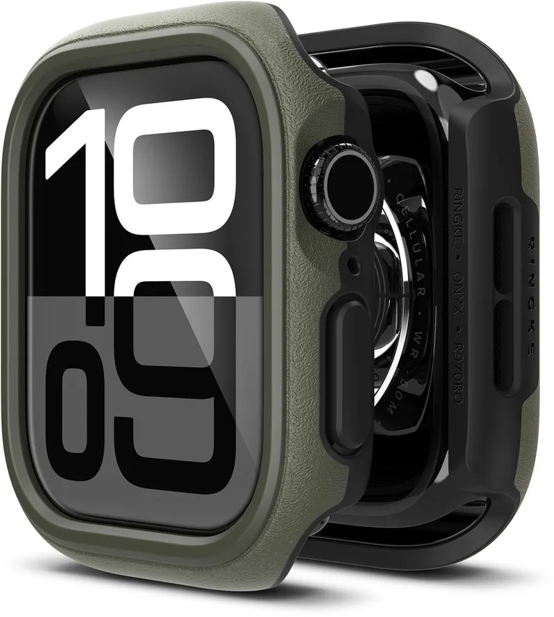 Onyx - Hoesje Geschikt voor Apple Watch 11/10 46MM - Bumper Case by Ringke in Green – product photo