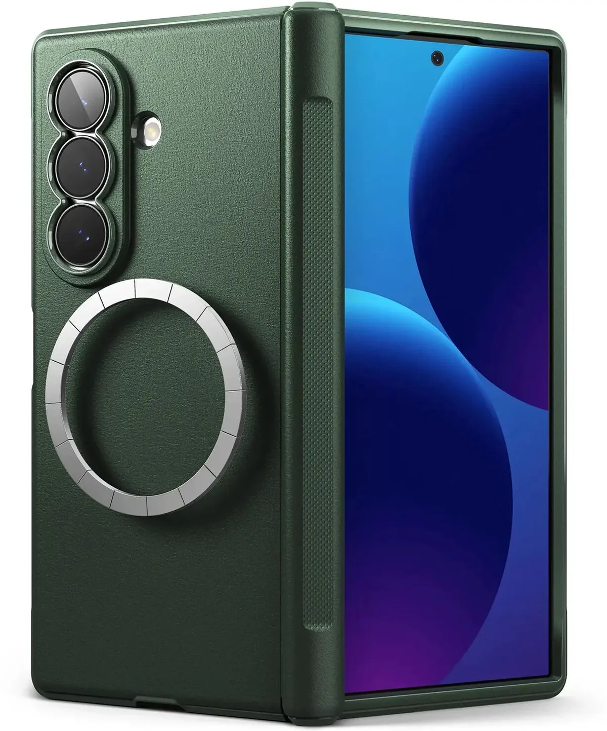 Onyx Magnetic | Hoesje Geschikt voor Samsung Galaxy Z Fold 8 Ultra | Compatibel met MagSafe / Qi2 | Back Cover Flexibel TPU | Donker van Ringke in Groen – productfoto