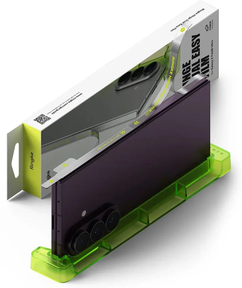 Scharnier Protector Geschikt voor Samsung Galaxy Z Fold 8 Ultra - Hinge Dual Easy Film - PET Display Folie - Volledig Dekkend - 2-Pack fra Ringke – produktbillede