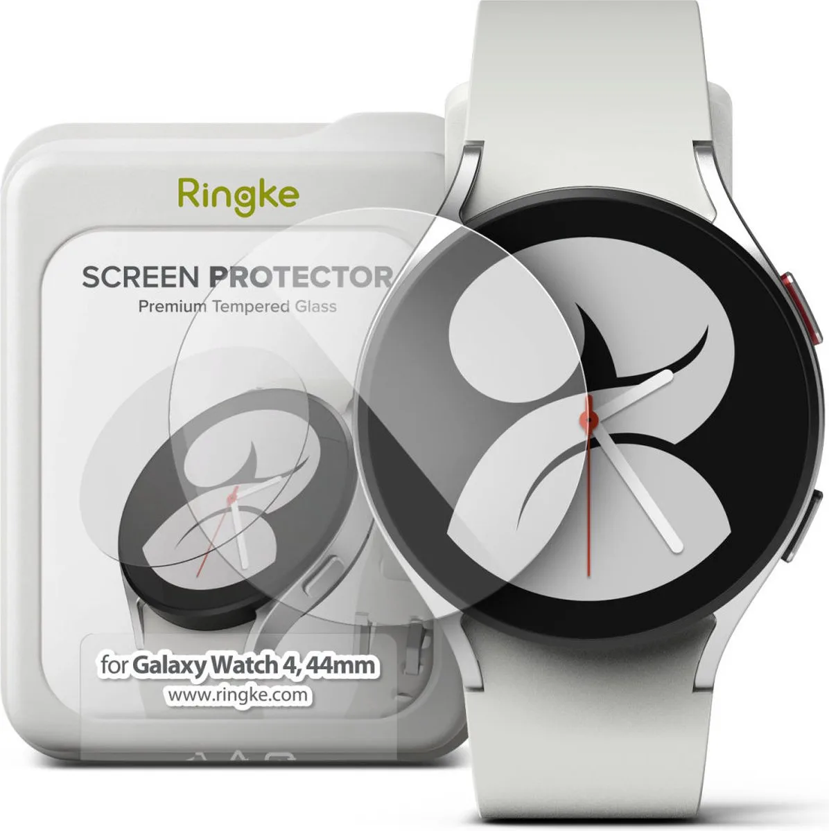 Screen Protector Geschikt voor Samsung Galaxy Watch 4 44MM - ID Glass - 4-Pack de Ringke en Transparent – photo produit