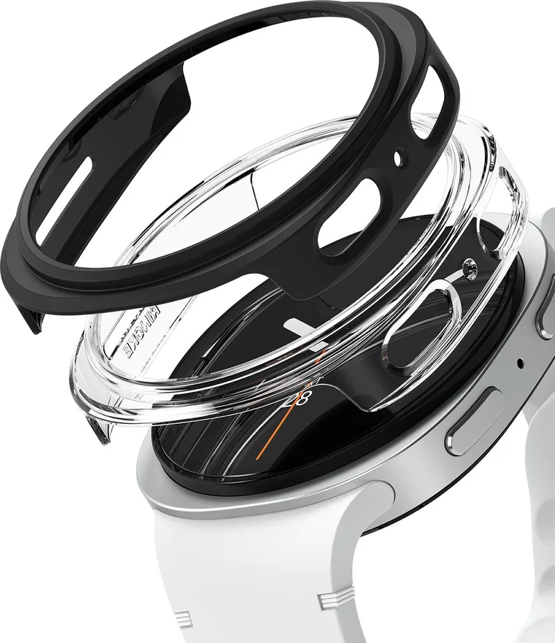 Slim Case 2-Pack Voor Samsung Galaxy Watch 8 44 Mm Bescherming by Ringke in Black – product photo