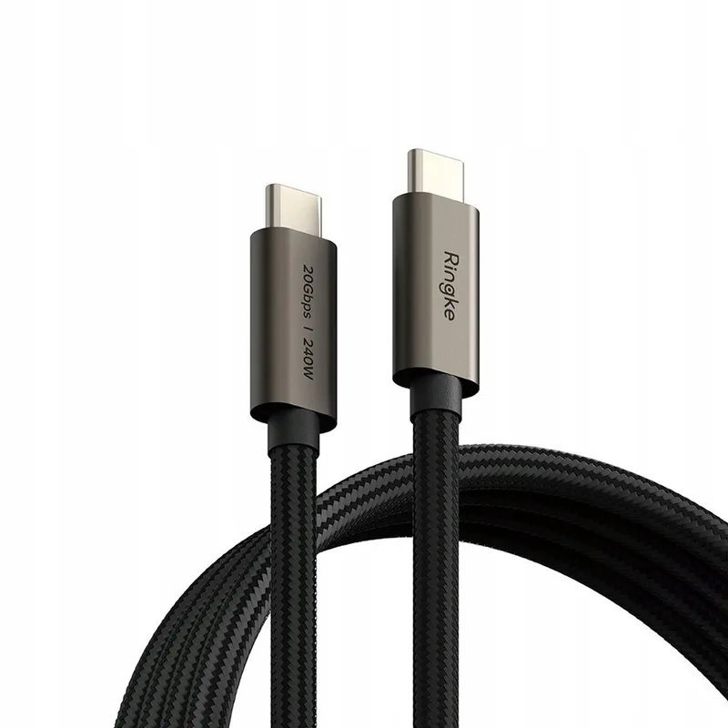 USB-C 3.2 Gen 2 Kabel PD240W 200cm de Ringke en Noir – photo produit