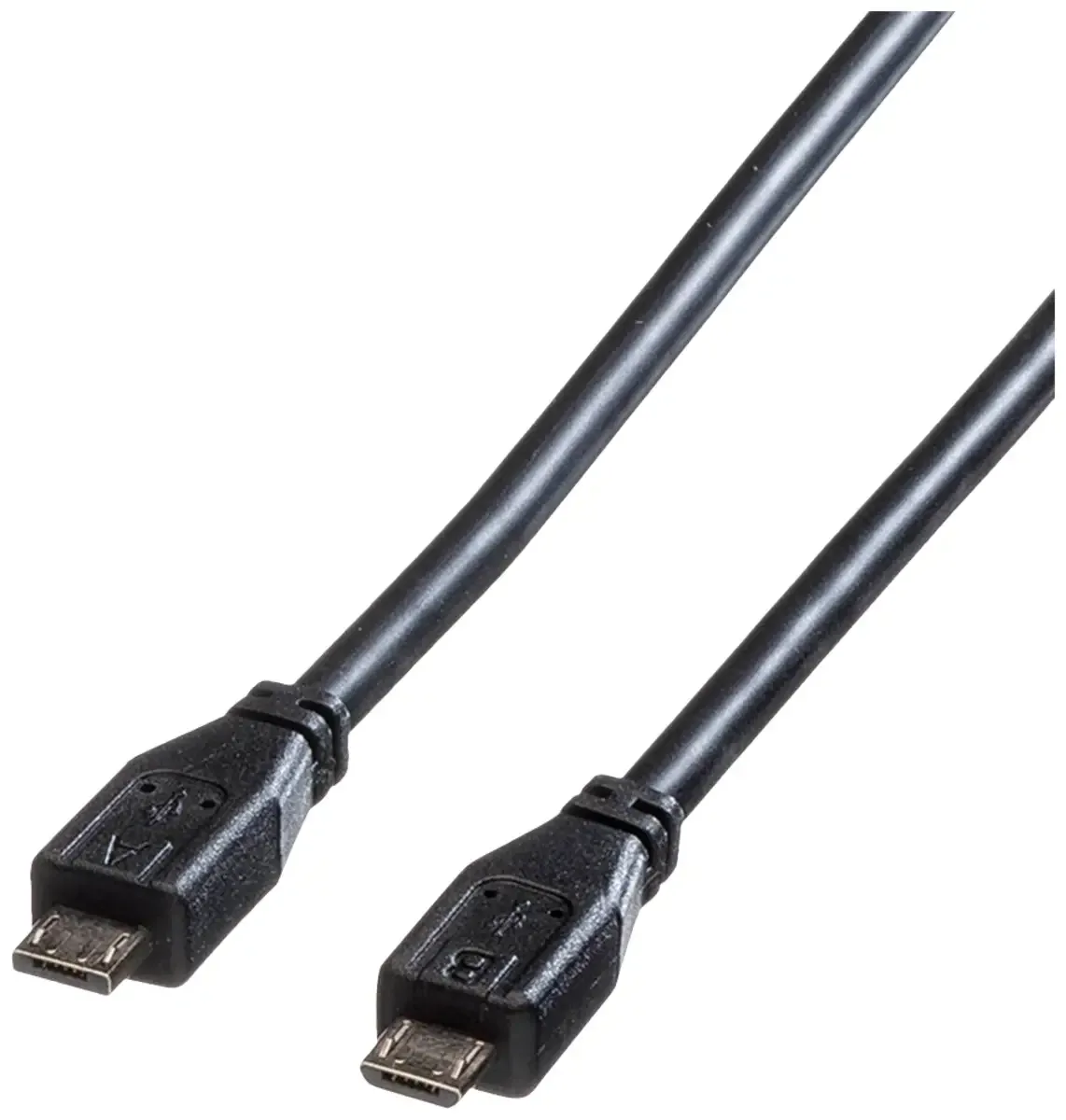 USB 2.0 Kabel, Micro USB A ST - Micro USB B ST, 1,8m fra Roline – produktbillede