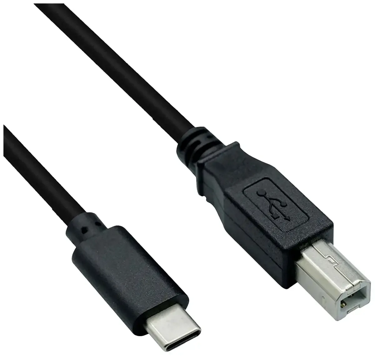 USB2.0 Type C-kabel, C - B, M/M, 4,5 m de Roline en Noir – photo produit