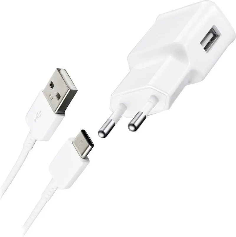 A3/A5 2017/S8/S8+/S9/S9+ Fast Charger + USB TYPE-C kabel 1.2 meter origineel wit by Samsung in Witt – product photo