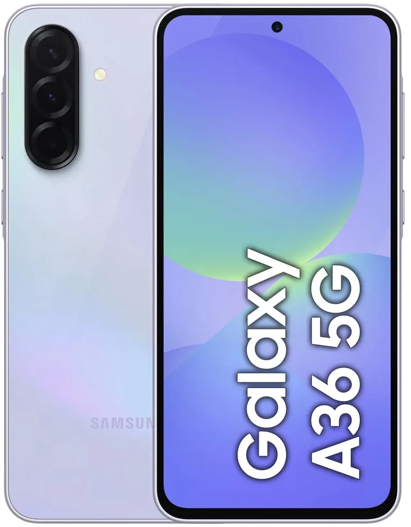 Galaxy A36 5G - 128GB van Samsung in Awesome Lavender – productfoto