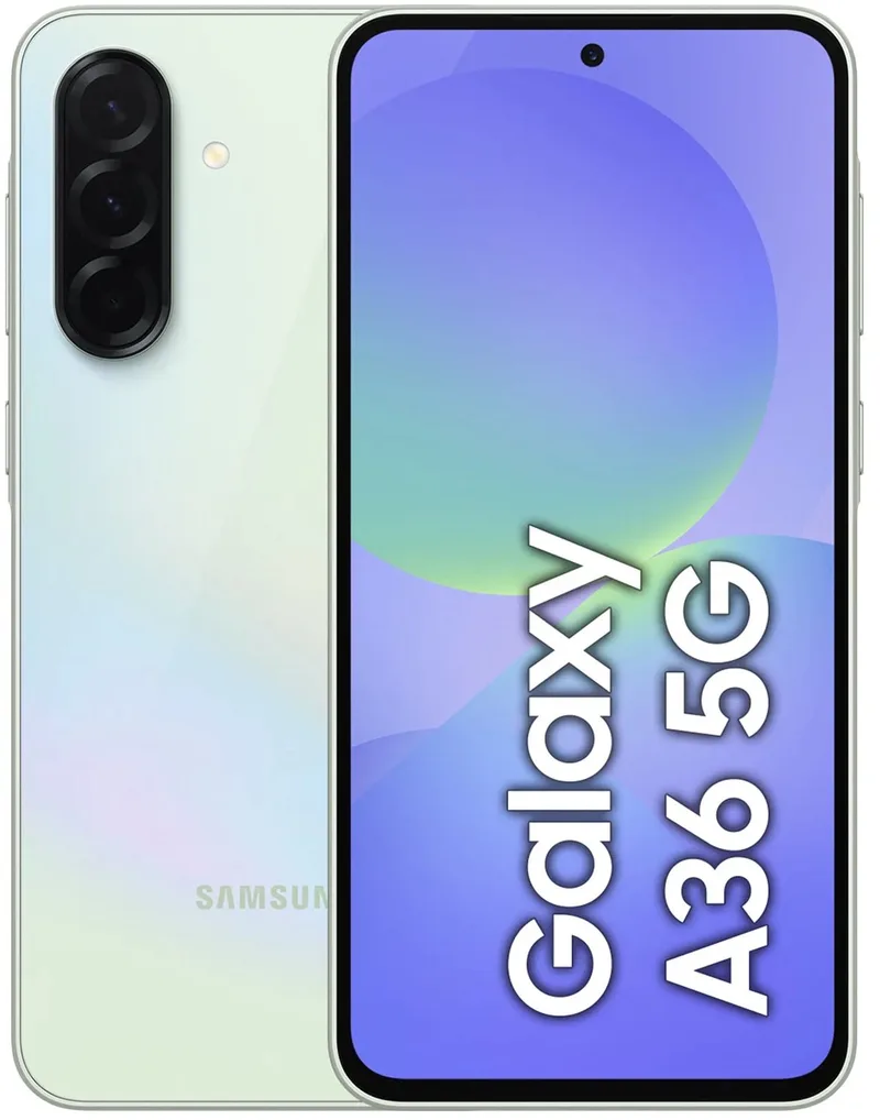 Galaxy A36 5G - 128GB van Samsung in Awesome Lime – productfoto