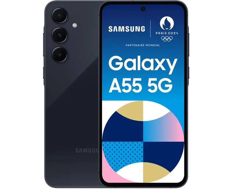 Galaxy A55 128 GB / 8 GB, marineblauw by Samsung – product photo