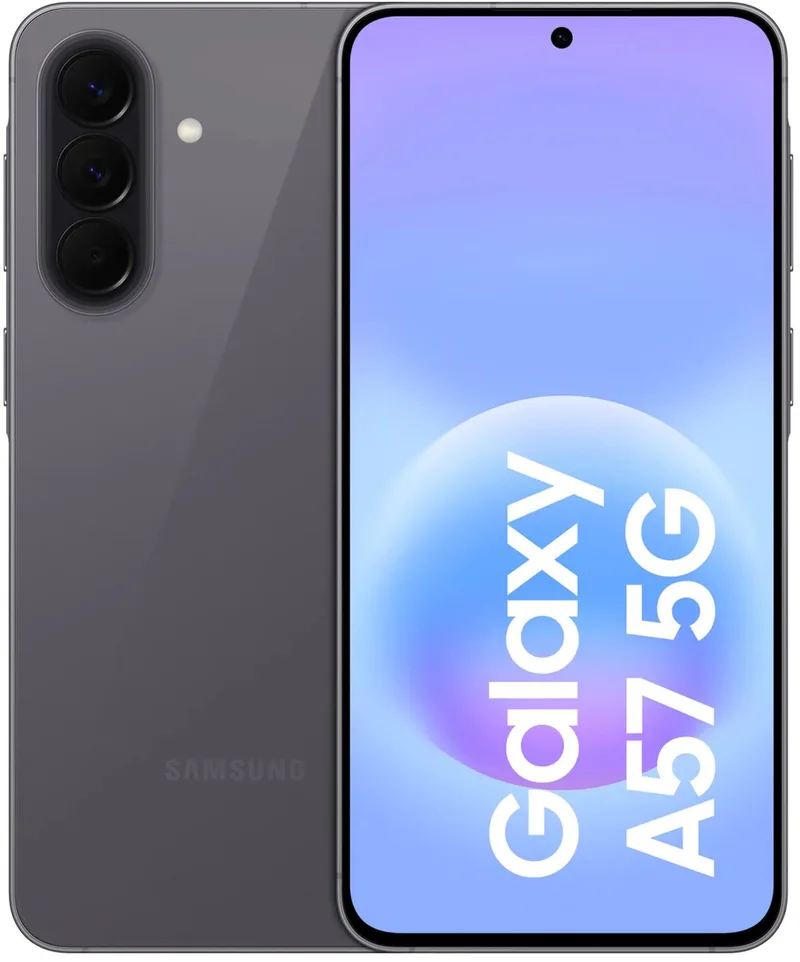 Galaxy A57 5G - 128GB - Grijs - Enterprise Edition fra Samsung i Awesome Gray – EE – produktbillede