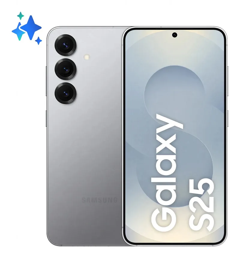 Galaxy S25 5G - 128GB de Samsung en Silver Shadow – photo produit