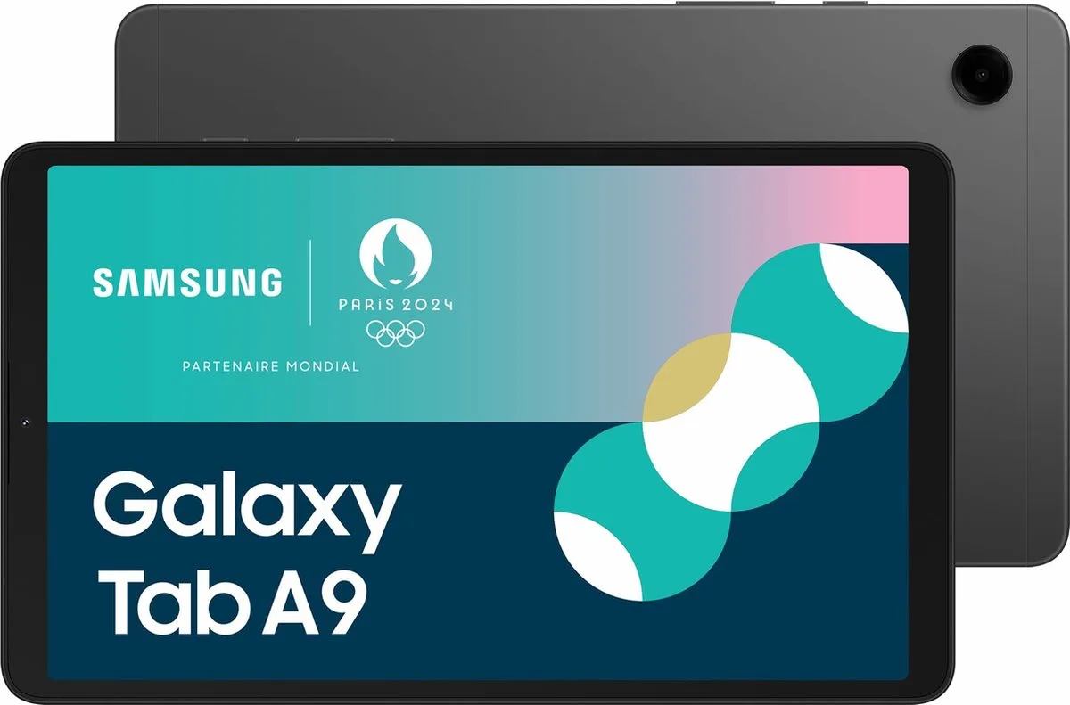 Galaxy Tab A9 4G LTE-TDD & LTE-FDD 64 GB 22,1 cm (8.7") 4 GB Wi-Fi 5 (802.11ac) Grafiet van Samsung in Grijs – productfoto