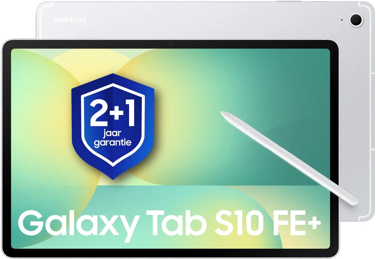 Galaxy Tab S10 FE Plus - Wi-Fi - 256GB - 1 jaar extra garantie van Samsung in Zilver – productfoto