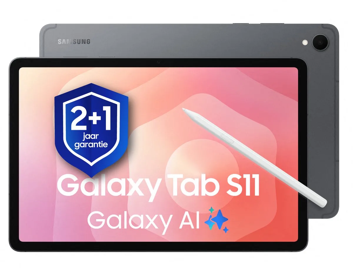 Galaxy Tab S11 - 256GB - 1 jaar extra garantie van Samsung in Grijs – productfoto