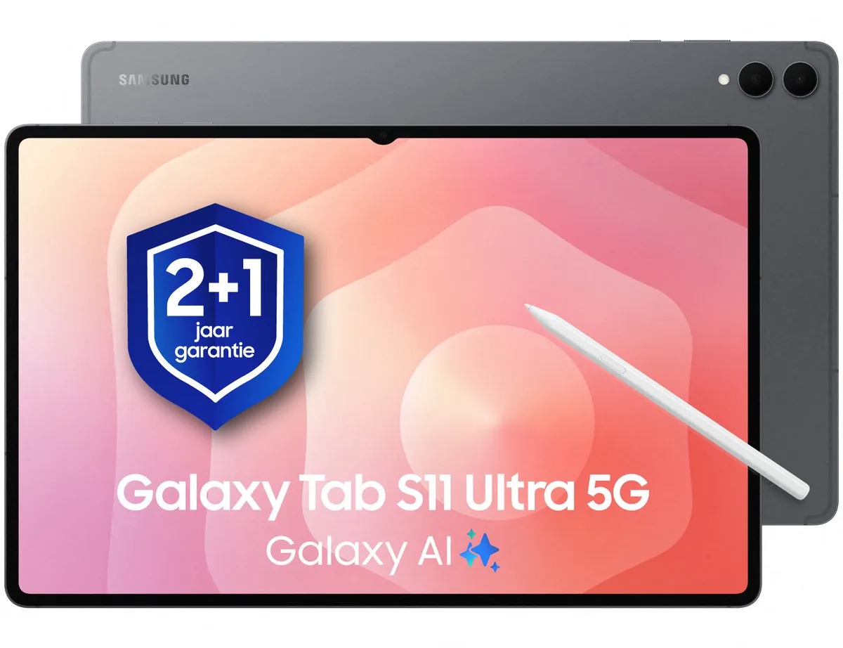 Galaxy Tab S11 Ultra 5G - 256GB - 1 jaar extra garantie van Samsung in Grijs – productfoto