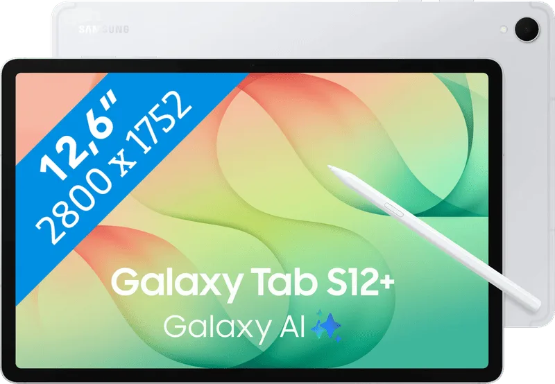 Galaxy Tab S12 Plus 12,6 inch 512GB Wifi Zilver van Samsung – productfoto