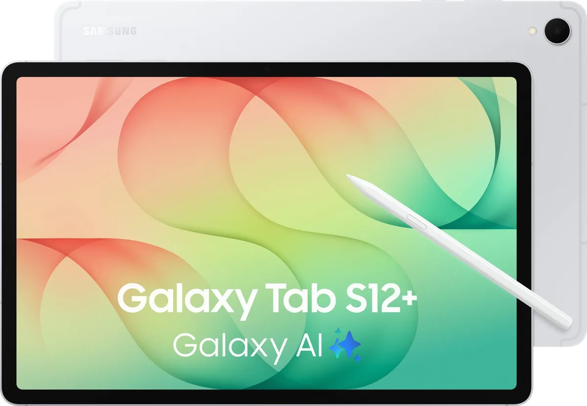 Galaxy Tab S12 Plus - Wi-Fi - 512GB - 1 jaar extra garantie van Samsung in Zilver – productfoto