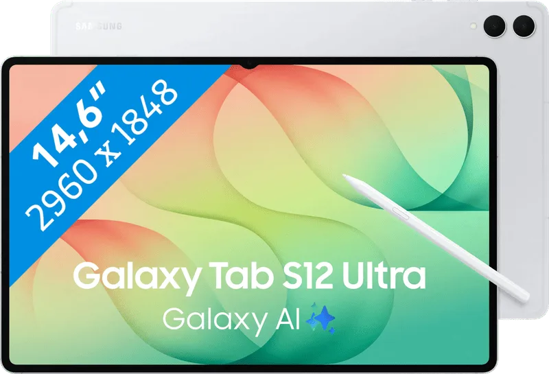 Galaxy Tab S12 Ultra 14,6 inch 256GB Wifi Zilver van Samsung – productfoto