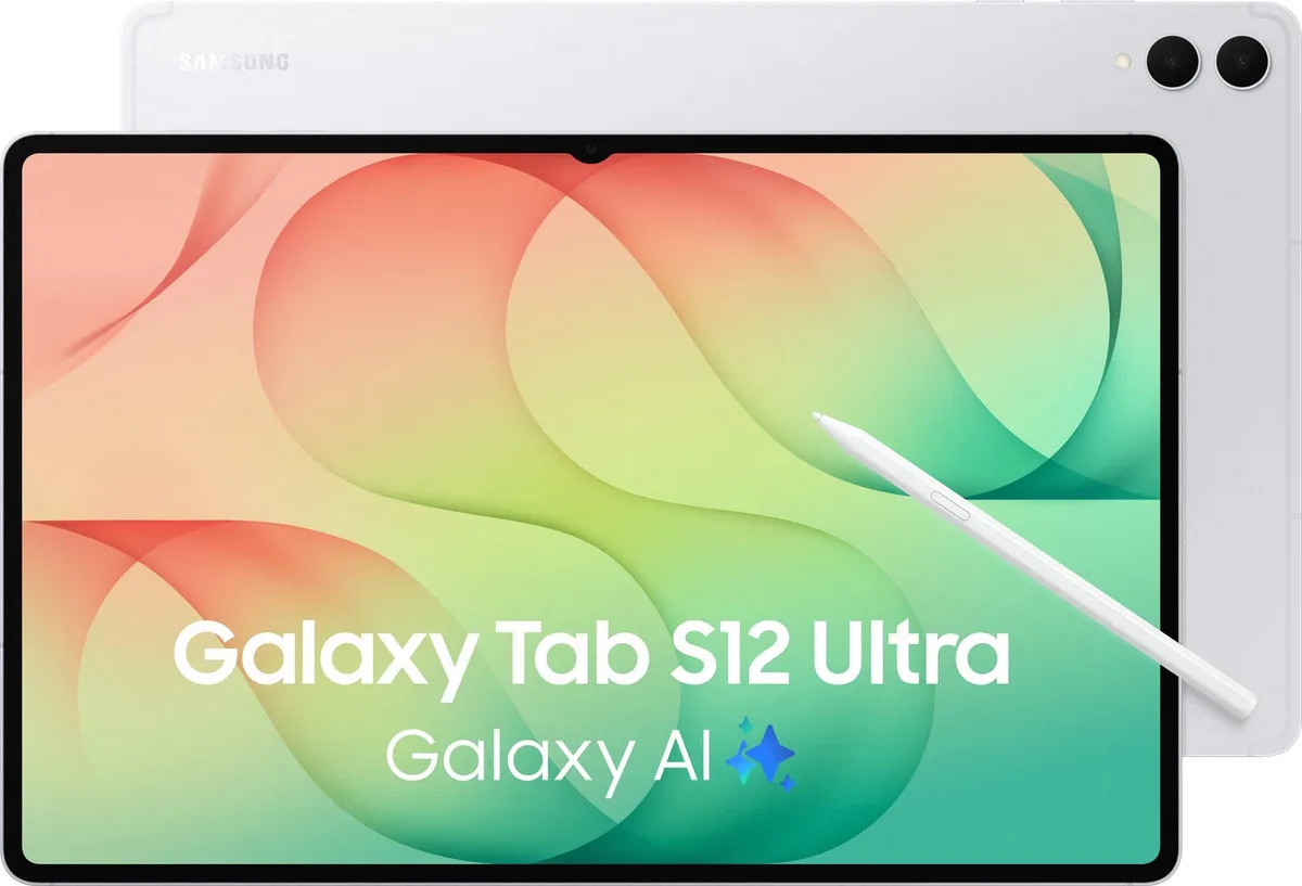 Galaxy Tab S12 Ultra - 256GB - 1 jaar extra garantie van Samsung in Zilver – productfoto