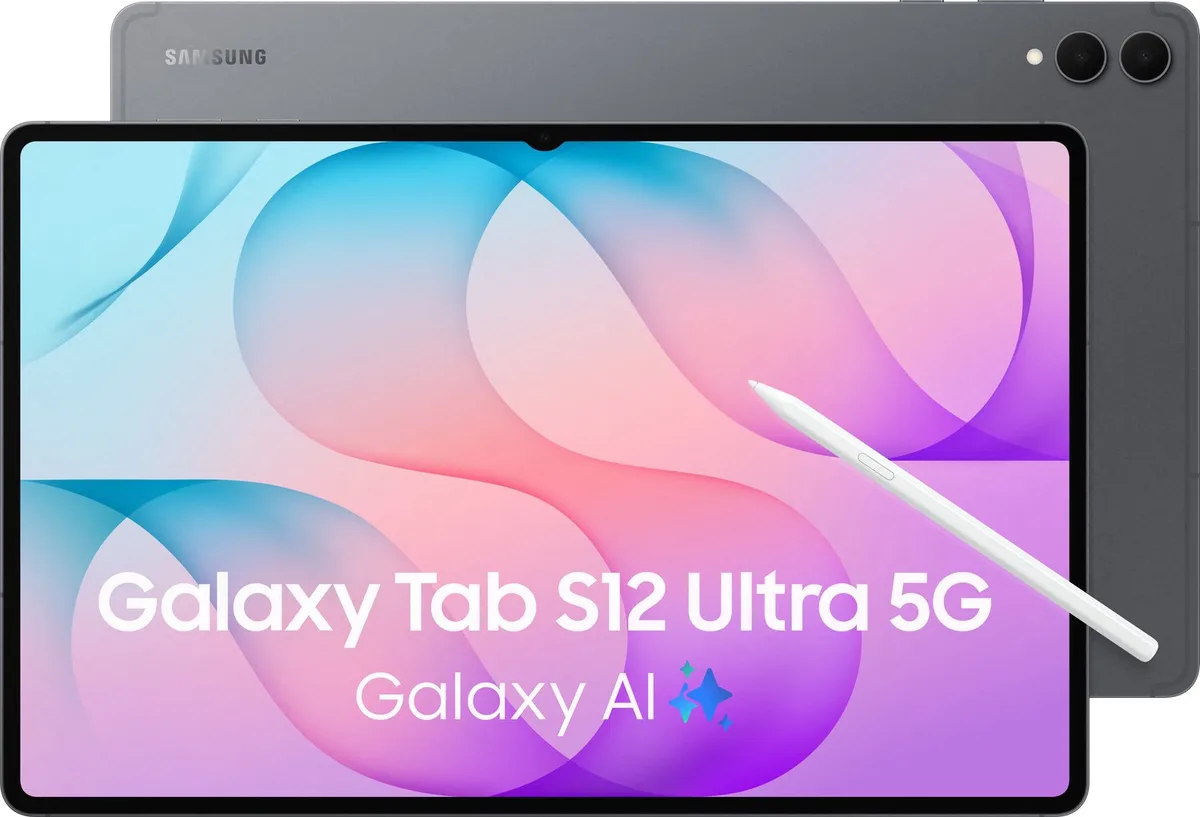 Galaxy Tab S12 Ultra 5G - 1TB - 1 jaar extra garantie van Samsung in Grijs – productfoto
