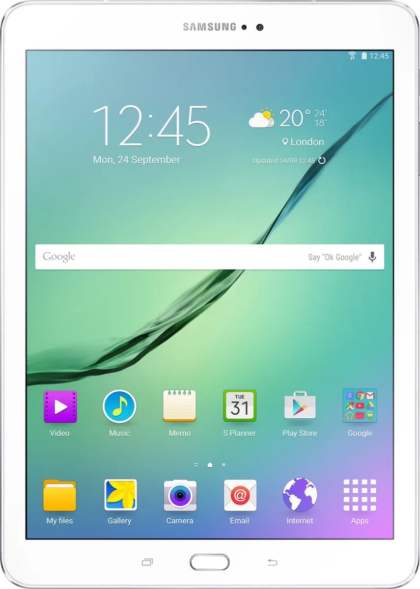 Galaxy Tab S2 met 4G (9.7 inch) van Samsung in Wit – productfoto