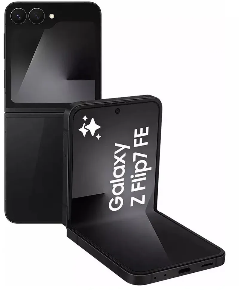 Galaxy Z Flip 7 FE 17 cm (6.7) Dual SIM Android 16.0 5G USB Type-C 8 GB 128 GB 4000 mAh van Samsung in Zwart – productfoto