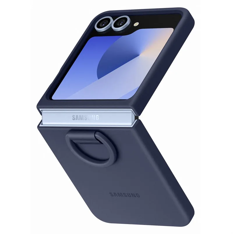 Galaxy Z Flip6 hoesje - Silicone Case van Samsung in Navy Blauw – productfoto