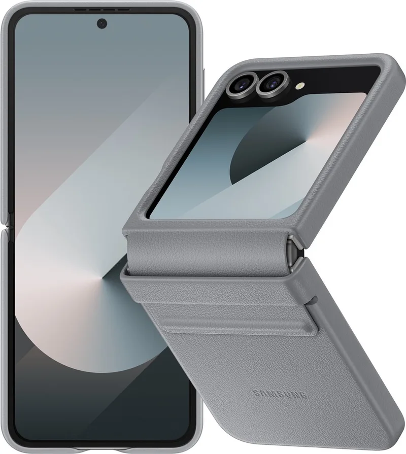 Galaxy Z Flip6 Vegan Leren Hoesje - Kindsuit case von Samsung in Grau – Produktfoto