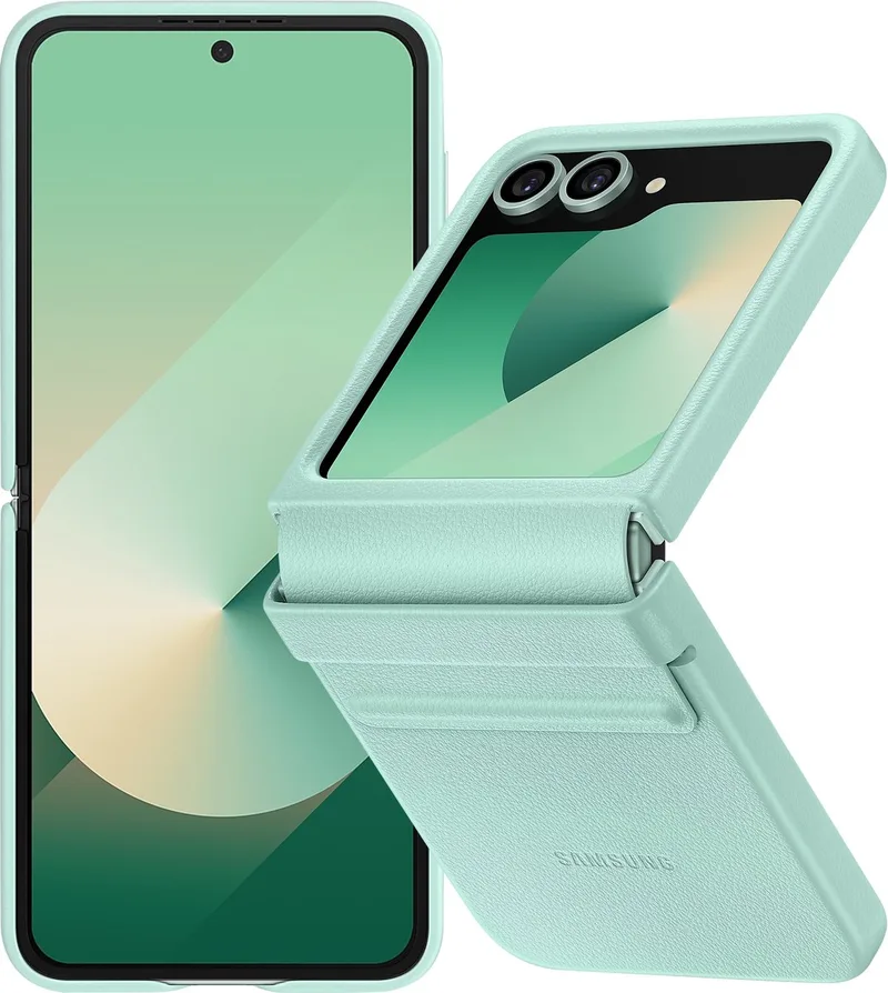 Galaxy Z Flip6 Vegan Leren Hoesje - Kindsuit case von Samsung in Munt – Produktfoto