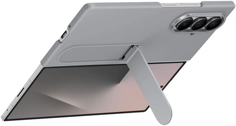 Galaxy Z Fold 7 Hoesje - Silicone Case de Samsung en Gris – photo produit