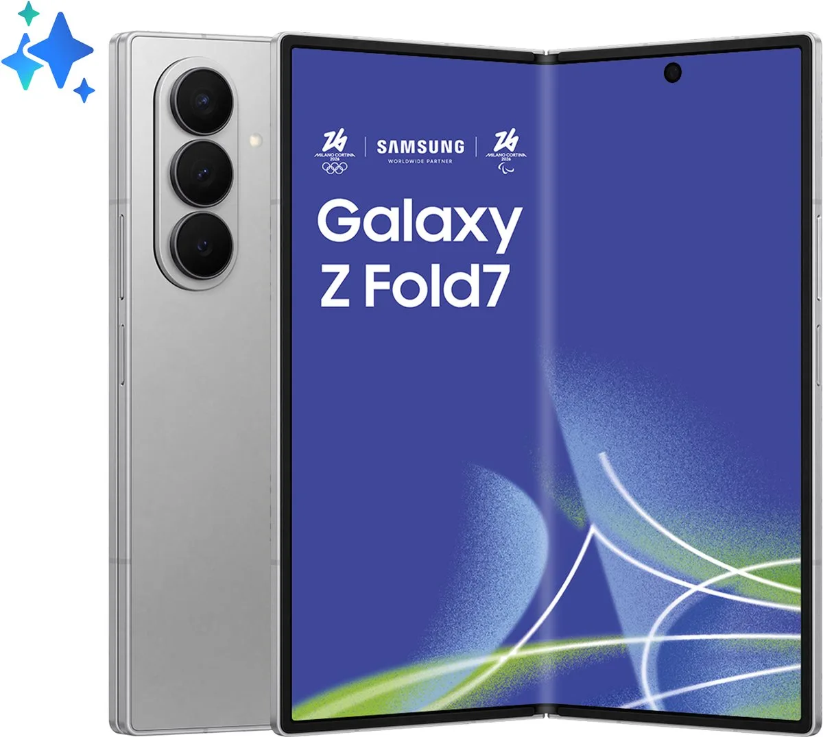Galaxy Z Fold7 5G - 512GB - Zilver van Samsung in Silver Shadow – productfoto